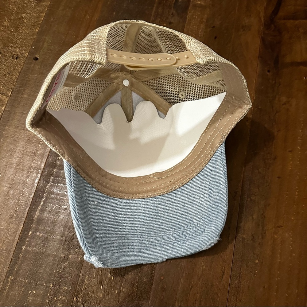 Smiley Embroidered‎ Distressed Ball Cap - Picture 2 of 3